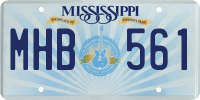 MS license plate MHB561