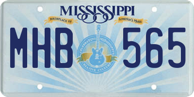 MS license plate MHB565
