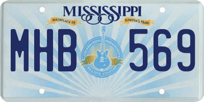 MS license plate MHB569