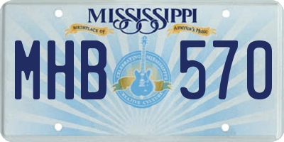 MS license plate MHB570