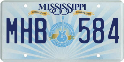 MS license plate MHB584