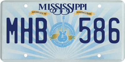 MS license plate MHB586