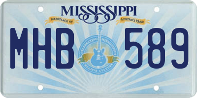 MS license plate MHB589