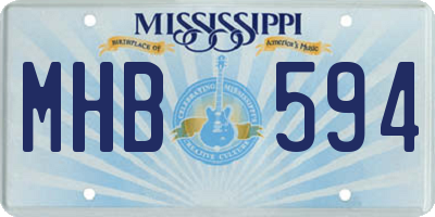 MS license plate MHB594