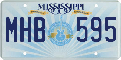 MS license plate MHB595