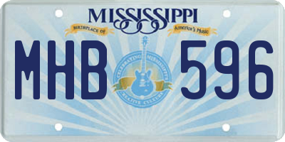 MS license plate MHB596