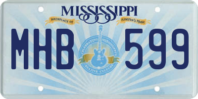 MS license plate MHB599