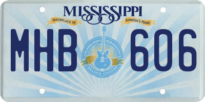 MS license plate MHB606