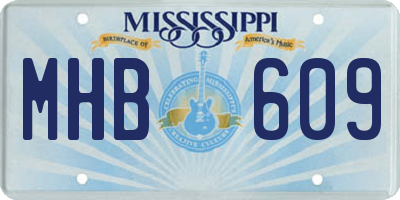 MS license plate MHB609