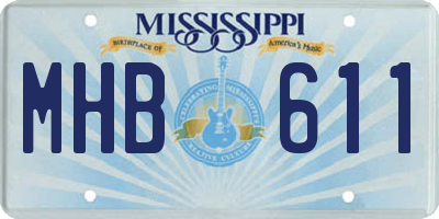 MS license plate MHB611