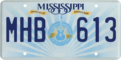 MS license plate MHB613