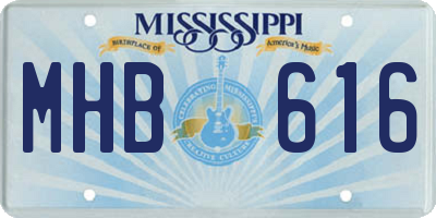 MS license plate MHB616