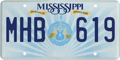 MS license plate MHB619