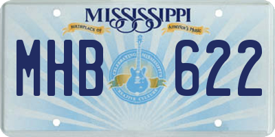 MS license plate MHB622