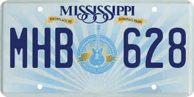 MS license plate MHB628