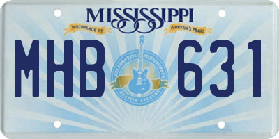 MS license plate MHB631