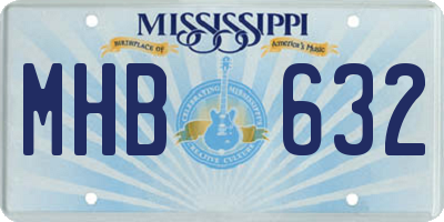MS license plate MHB632
