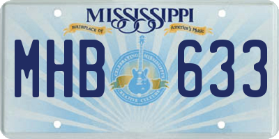 MS license plate MHB633