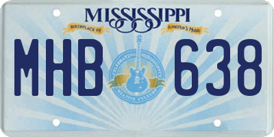 MS license plate MHB638