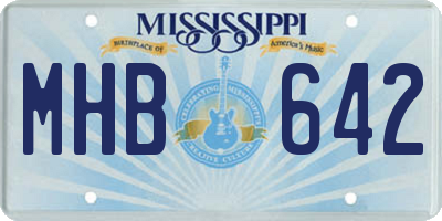 MS license plate MHB642