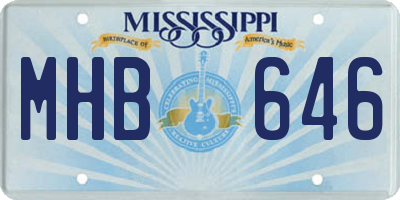 MS license plate MHB646