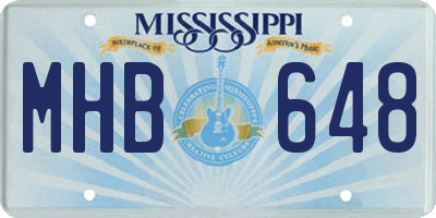 MS license plate MHB648