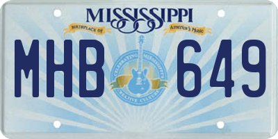 MS license plate MHB649