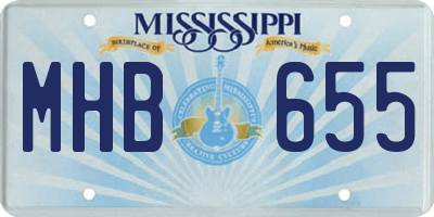 MS license plate MHB655