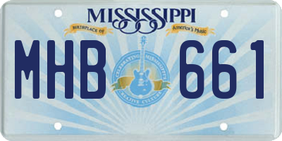 MS license plate MHB661