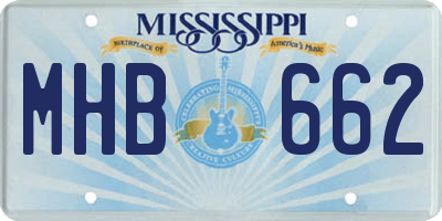 MS license plate MHB662