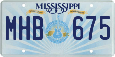 MS license plate MHB675