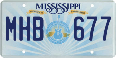 MS license plate MHB677
