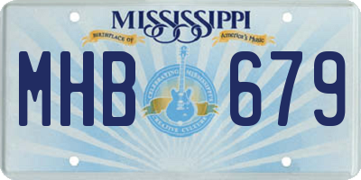MS license plate MHB679