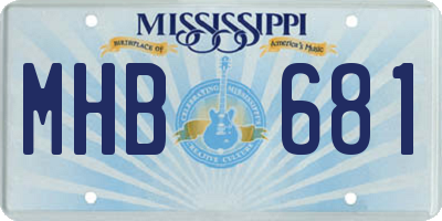 MS license plate MHB681