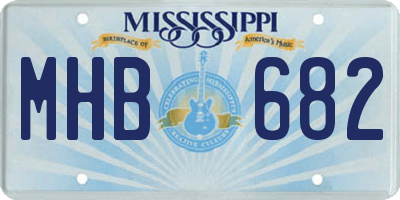 MS license plate MHB682