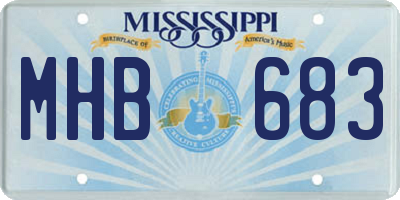 MS license plate MHB683