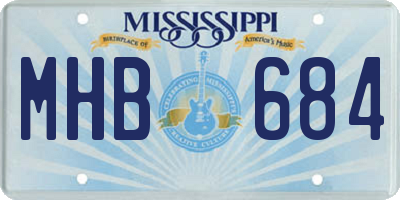 MS license plate MHB684