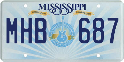MS license plate MHB687