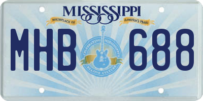 MS license plate MHB688