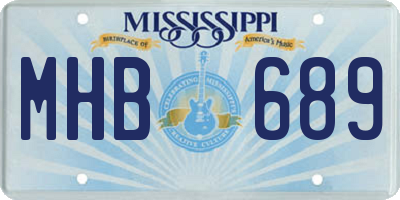 MS license plate MHB689