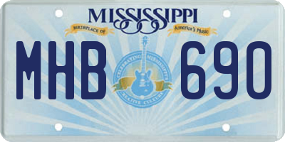 MS license plate MHB690