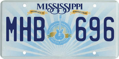 MS license plate MHB696