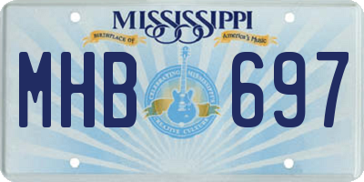 MS license plate MHB697