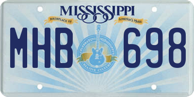 MS license plate MHB698