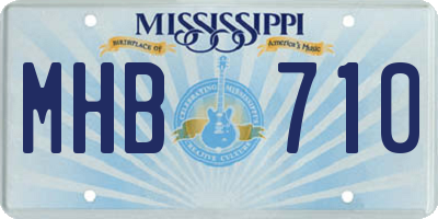 MS license plate MHB710