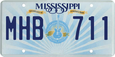 MS license plate MHB711
