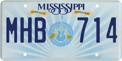 MS license plate MHB714