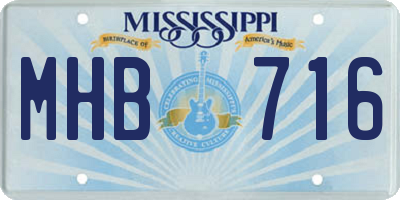 MS license plate MHB716