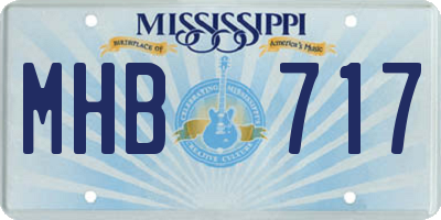 MS license plate MHB717