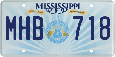 MS license plate MHB718